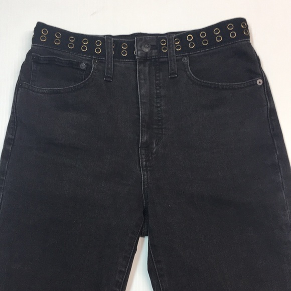 Madewell Women’s Black Classic Straight Cropped Jeans-Gromment Edition. Sz 27 - Picture 5 of 12